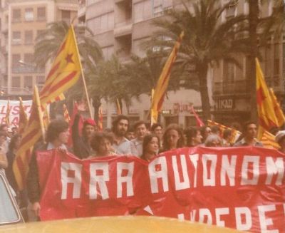 pancarta Ara autonomia